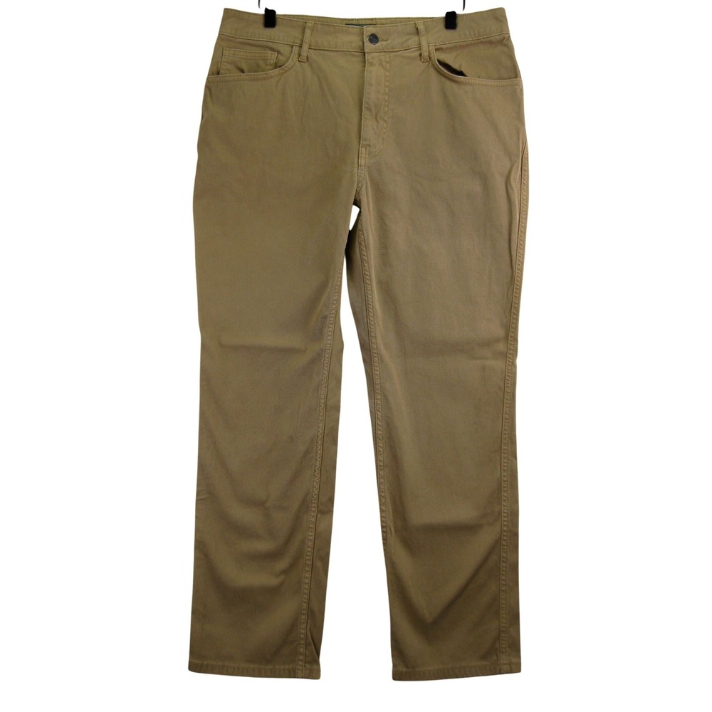 Woolrich Green Label Utility Chino Pants Mens 34x29 Tan Straight Leg Workwear